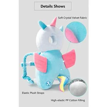 JunNeng Toddler Baby Head Protector Pad for Toddler Walker with Knee Pads&Anti-Slip Socks,Tiger