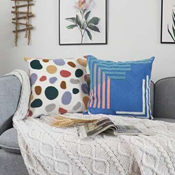 VANNCIO Modern Colorful Pillow Cover for Home Décor