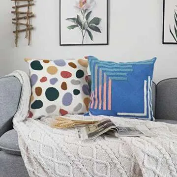 VANNCIO Modern Colorful Pillow Cover for Home Décor