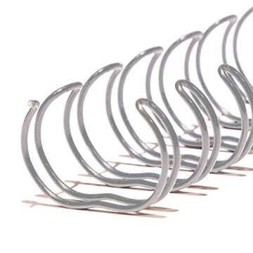 TruBind 13mm Double Loop Binding Spines - 100 Pack | Silver, 11-Inch Length