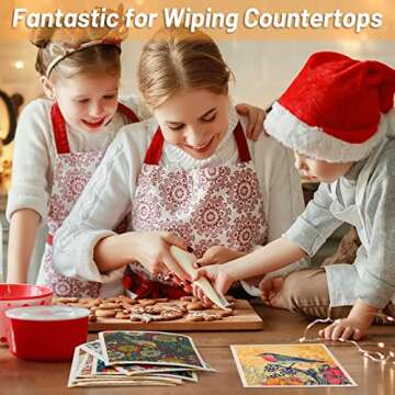 Lucomb 8 Pack Swedish Dishcloths for Kitchen, Reusable Soft Kitchen Towels Dish Cloths Set Absorbent...