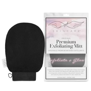 Seraphic Skincare Premium Exfoliating Mitt – Vegan, Korean Spa Glove