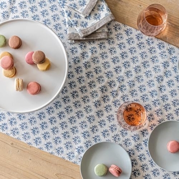 Unique Hand-Blocked Cotton Table Runner for Home Decor