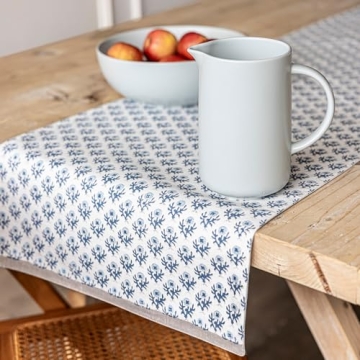 Unique Hand-Blocked Cotton Table Runner for Home Decor