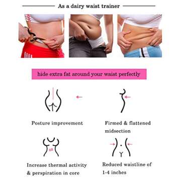 GainKee Waist Trainer with Zipper Women's Shapewear Waist Cinchers Corset Waist Trainer for Women (X-Small, Belt)