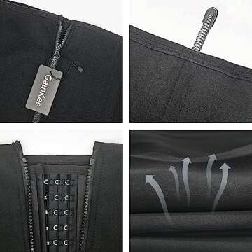 GainKee Waist Trainer with Zipper Women's Shapewear Waist Cinchers Corset Waist Trainer for Women (X-Small, Belt)