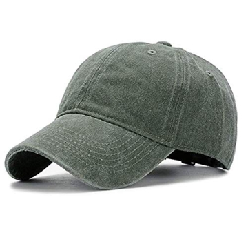 Mommy Jennie Unisex Vintage Washed Distressed Baseball-Cap Twill Adjustable Dad-Hat, Army Green