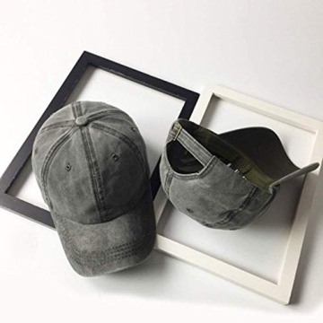 Unisex Vintage Washed Baseball Cap in Army Green