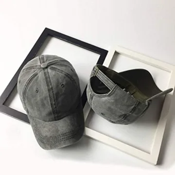 Unisex Vintage Washed Baseball Cap in Army Green