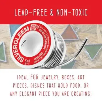 Canfield Silvergleem Lead Free Silver Solder Wire for Stained Glass Solder Crafting and Jewelry Maki...