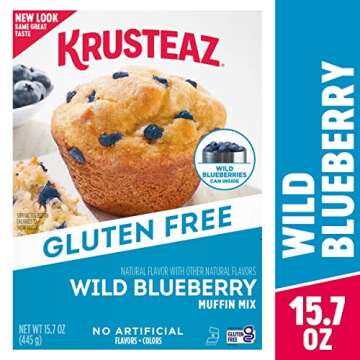 Delicious Krusteaz Gluten Free Blueberry Muffin Mix 15.7 oz