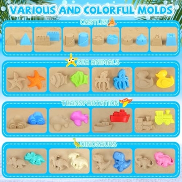 FHOZGECY 35Pcs Beach Sand Toys for Kids Fun