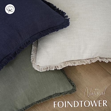 Foindtower Soft Fringe Decorative Pillow Covers Set of 2