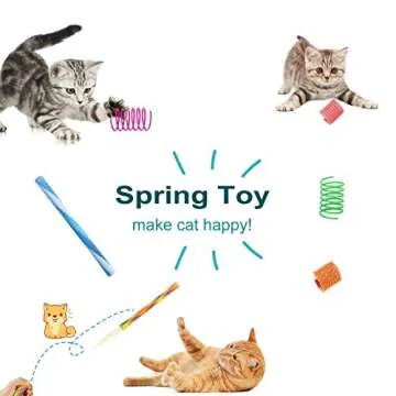WishLotus Spring Cat Toys - Colorful and Engaging Playtime