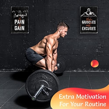 Premium Motivational Gym Posters Set x4 Inspirational Wall Art