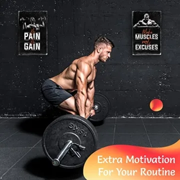 Premium Motivational Gym Posters Set x4 Inspirational Wall Art