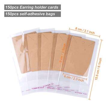 MIAHART 150 Set Earring Card for Jewelry Display