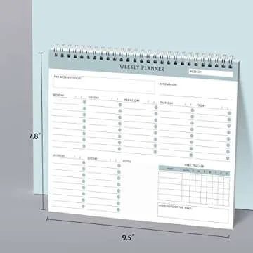 Undated Weekly Planner Notepad Spiral To Do Planner 52 Weeks