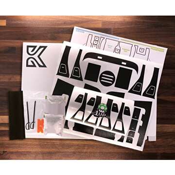 Kenriko Tesla Model 3 Black Brushed Metal Door Trim Wrap Kit