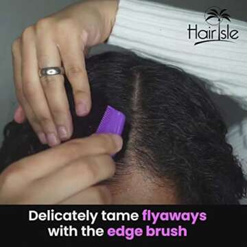 Up to 3 Seconds Continuous Fine Mist Water Spray Bottle for Hair with Edge Brush | Mist Spray Bottle to Refresh Curls | Curly Hair Products for Women & Accessories for Curly Hair/Natural Hair Products