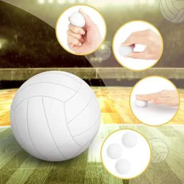 Waenerec Mini Volleyball Stress Ball 20 Packs Volleyball Party Favors Small Foam Squeeze Anxiety Toy Sports Squishy Ball for Kids School Carnival Reward Volleyball Party Decorations Supplies