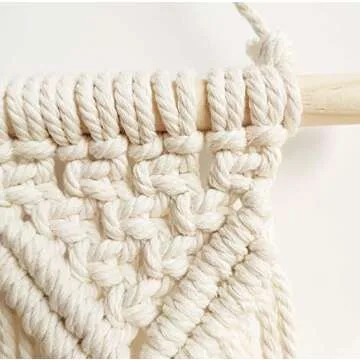 Geepro Large Macrame Wall Hanging Shelf in Natural Cotton Rope Stylish and Practical Macrame Plant Hanger for Plants