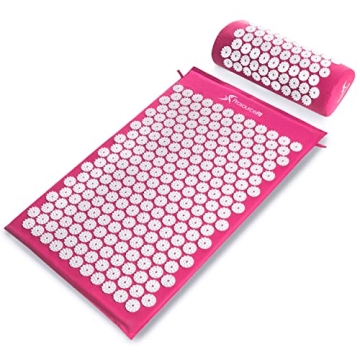 ProsourceFit Acupressure Mat and Pillow Set for Back and Neck Pain Relief, Eco-Friendly Comfort