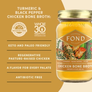 FOND Chicken Bone Broth with Organic Turmeric & Pepper