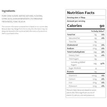 Blue Curacao Flavor Syrup 25.4 Ounces Syrups and Flavors with Fresh Finest Syrup Pump Dispenser