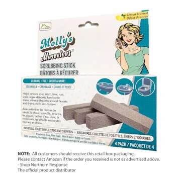 Molly's Marvelous Scrubbing Sticks, Pumice Stones for Tiles, Bathroom, Kitchen, and Hard Water, Hous...