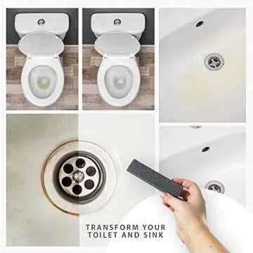 Molly's Marvelous Scrubbing Sticks, Pumice Stones for Tiles, Bathroom, Kitchen, and Hard Water, Household Cleaning Tool, 4pk