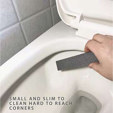 Molly's Marvelous Scrubbing Sticks, Pumice Stones for Tiles, Bathroom, Kitchen, and Hard Water, Household Cleaning Tool, 4pk