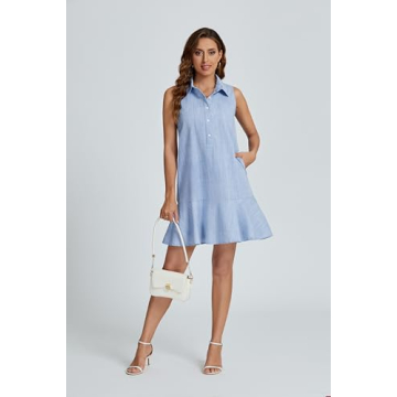 Kedera Women's Tunic Mini Dress Stylish Cotton Linen Design