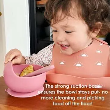 ROCCED Silicone Baby Bowls and Spoons Set - Safe Feeding
