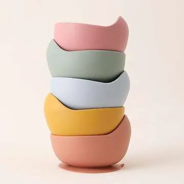 ROCCED Silicone Baby Bowls and Spoons Set - Safe Feeding