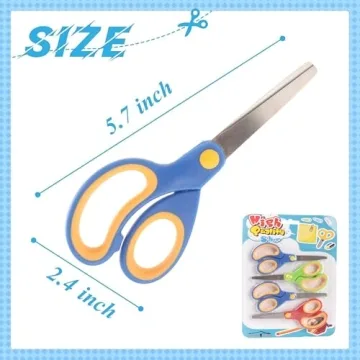 LOVESTOWN 4 PCS Kids Scissors - Safe and Colorful Cutting Tools