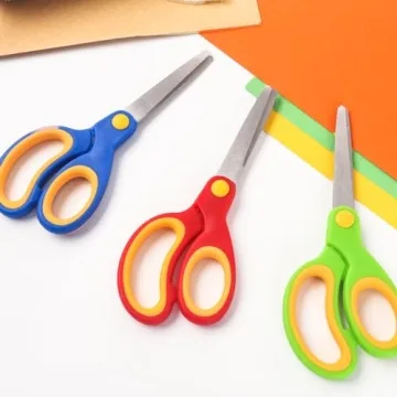 LOVESTOWN 4 PCS Kids Scissors - Safe and Colorful Cutting Tools