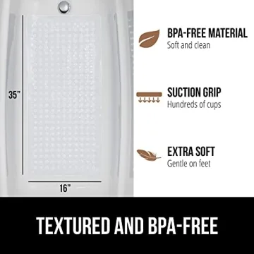 Gorilla Grip Bath Mat - Safe and Washable Shower Mat