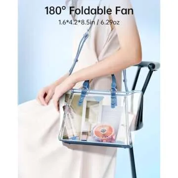 SWEETFULL Portable Misting Fan - 180° Foldable Handheld Personal Fan with Mist Spray, 3 Speeds, 30ml Water Tank, USB Rechargeable for Travel, Outdoors, Makeup, Camping, Home, and Office Use