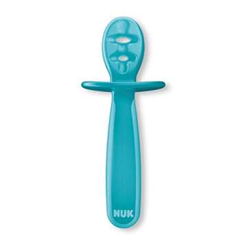 NUK Pretensil Dipper Spoon and Fork for Baby Self-Feeding