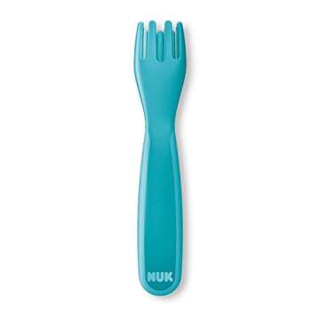 NUK Pretensil Dipper Spoon and Fork for Baby Self-Feeding
