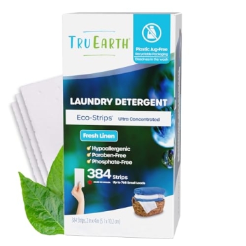Tru Earth Compact Dry Laundry Detergent Sheets (Made in Canada), Bulk, up to 768 Loads (384 Sheets) ...