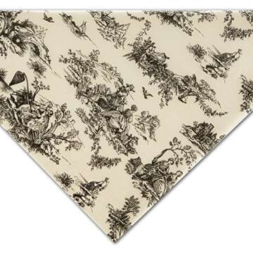 Elegant Black on Ivory Toile Tissue Paper - 20 Sheets