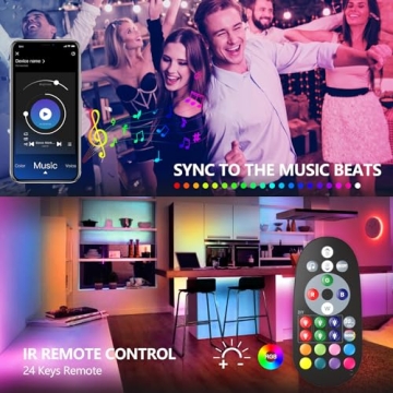 Vibrant Nexillumi 100 ft LED Strip Lights for Home