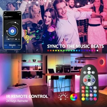 Vibrant Nexillumi 100 ft LED Strip Lights for Home