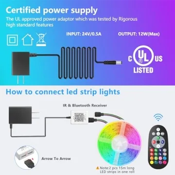 Vibrant Nexillumi 100 ft LED Strip Lights for Home