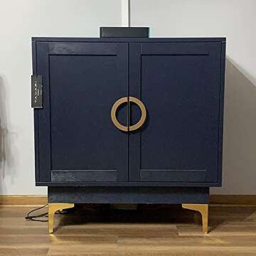 WANLIAN 4 Inch Furniture Legs, Metal Furniture Legs for Cabinet Sofa TV Stand Bookcase 4Pcs (Gold)