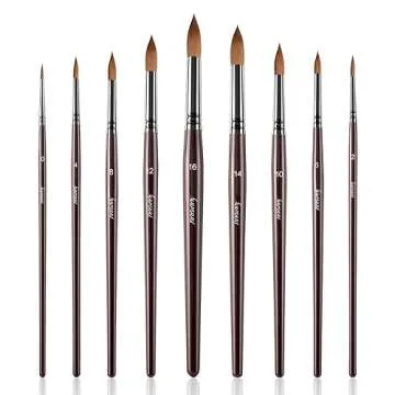 Fuumuui Sable Watercolor Brushes – 9pcs Professional Set