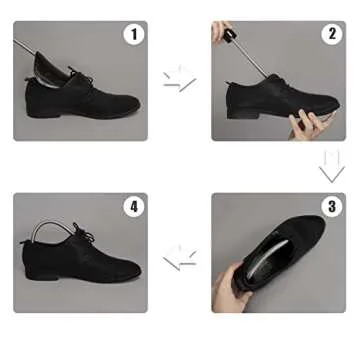 Ahberxig 10 Pairs Plastic Shoe Trees for Men (Black)