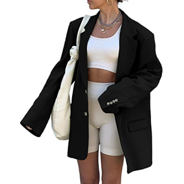 Grlasen Women's Elegant Long Sleeve Office Blazer